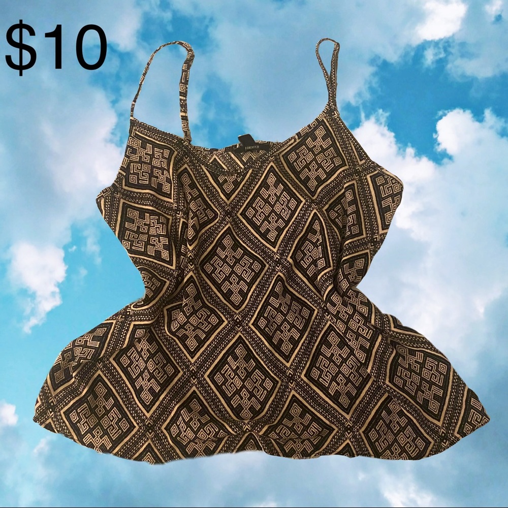 Forever 21 Geometric Cami Tank